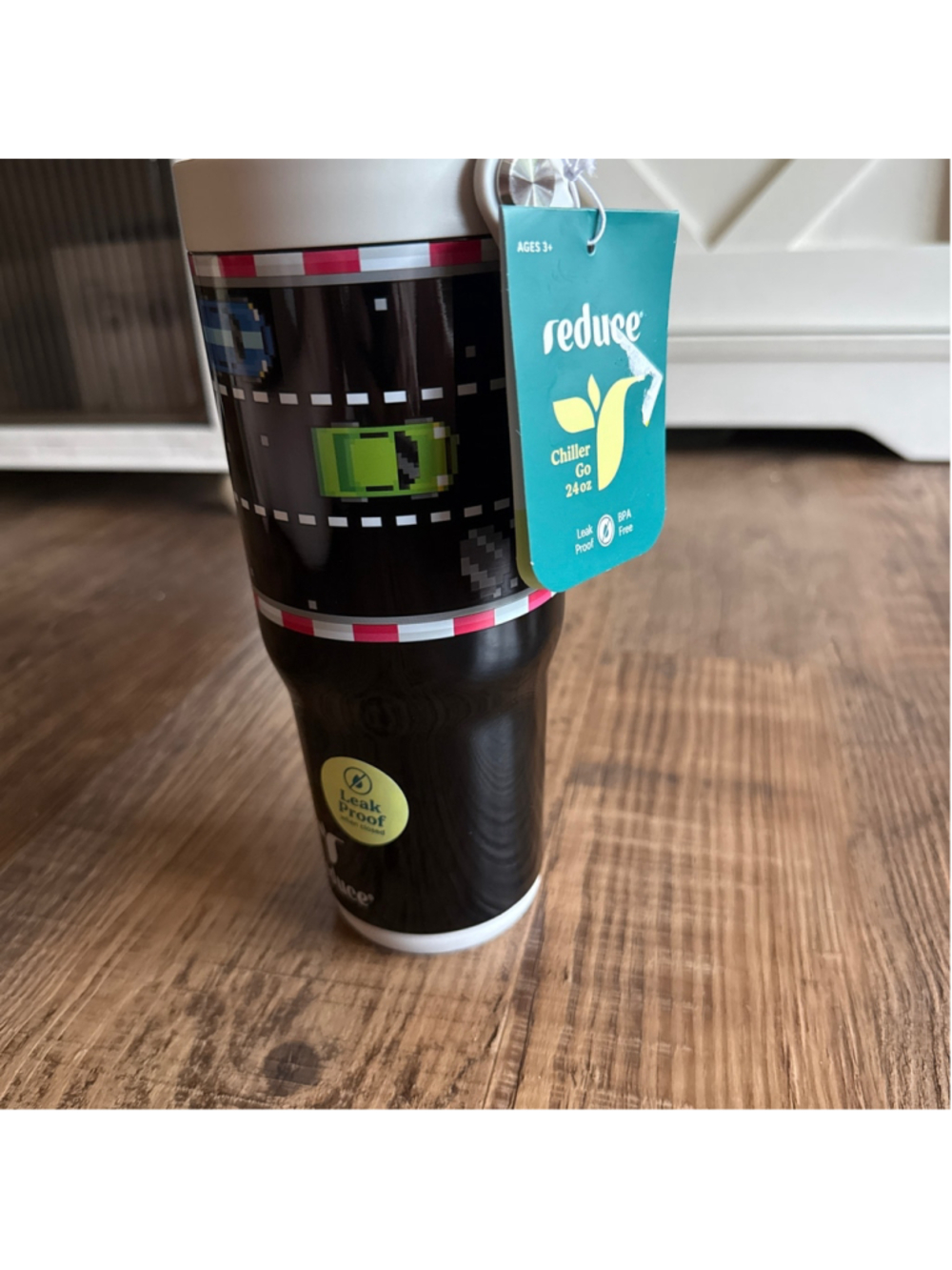 Reduce Chiller Go 24oz Drinkware Tumbler Black White Pixel Car Print - Picture 2 of 4